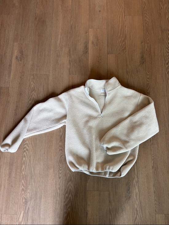 Parke Jackets & Blazers - Parke Cozy Cream Fleece Half-Zip Jacket
